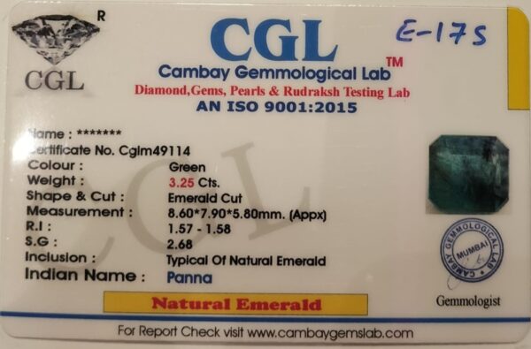 3.25 Carat Natural Emerald Stone - Image 2