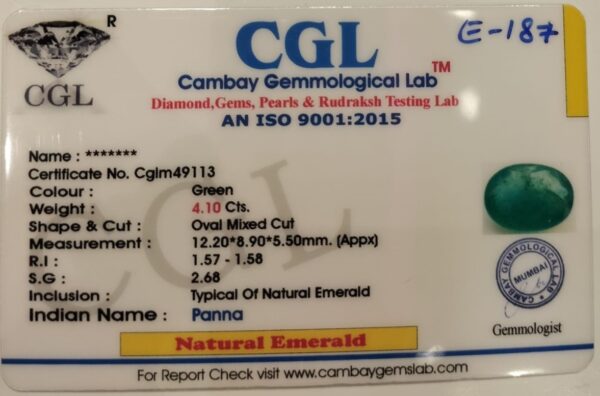 4.10 Carat Natural Emerald Stone - Image 2