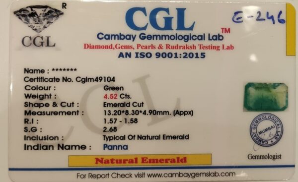 4.52 Carat Natural Emerald Stone - Image 2