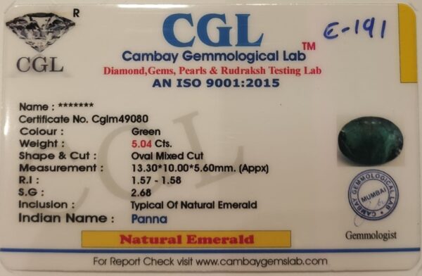 5.04 Carat Natural Emerald Stone - Image 2