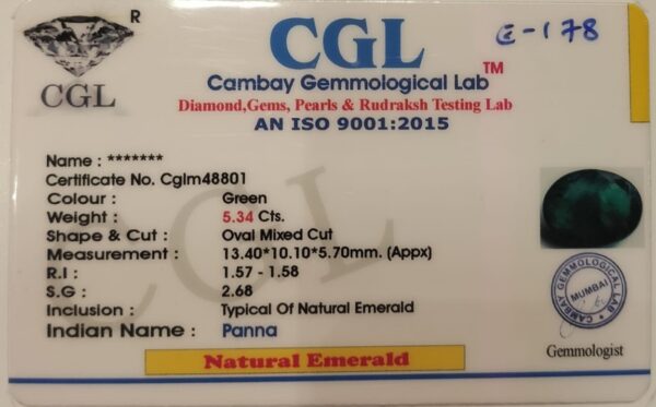 5.34 Carat Natural Emerald Stone - Image 2