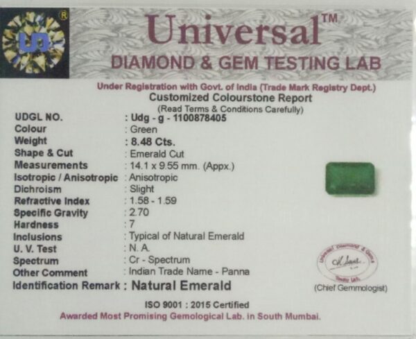 8.48 Carat Natural Emerald Stone - Image 2