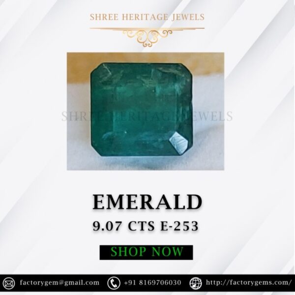 9.07 Carat Natural Emerald Stone