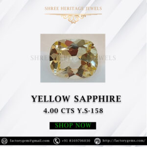 4.00 Carat Natural Yellow Sapphire Stone