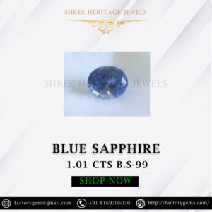 1.01 Carat Natural Blue Sapphire Stone