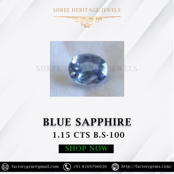 1.15 Carat Natural Blue Sapphire Stone