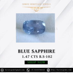 1.47 Carat Natural Blue Sapphire Stone