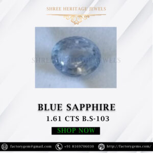 1.61 Carat Natural Blue Sapphire Stone