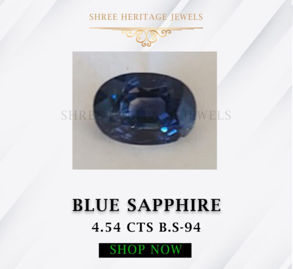 4.54 Carat Natural Blue Sapphire Stone