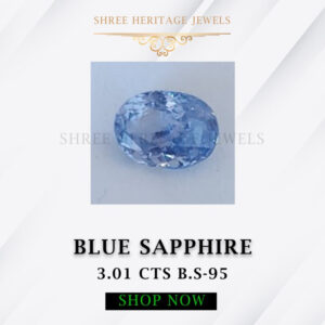 3.01 Carat Natural Blue Sapphire Stone