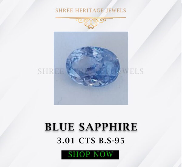 3.01 Carat Natural Blue Sapphire Stone