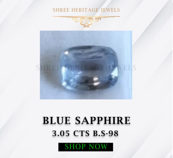 3.05 Carat Natural Blue Sapphire Stone
