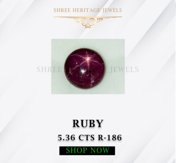 5.36 Carat Natural Star Ruby Stone
