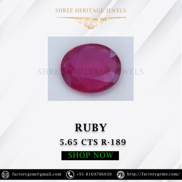 5.65 Carat Natural Ruby Stone
