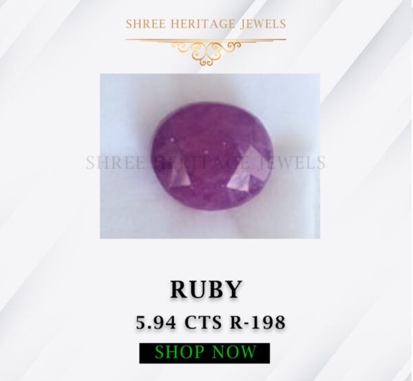 5.94 Carat Natural Ruby Stone