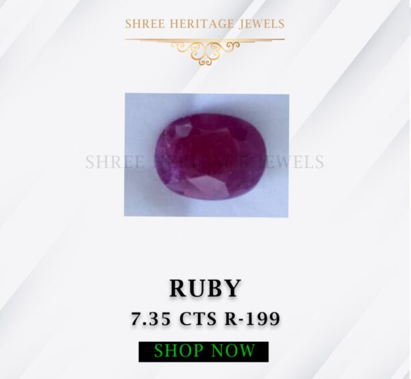7.35 Carat Natural Ruby Stone