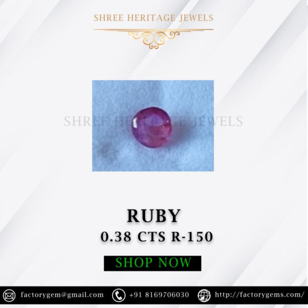 0.38 Carat Natural Old Burma Ruby