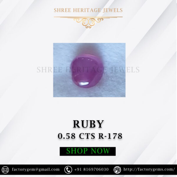 0.58 Carat Natural Old Burma Ruby