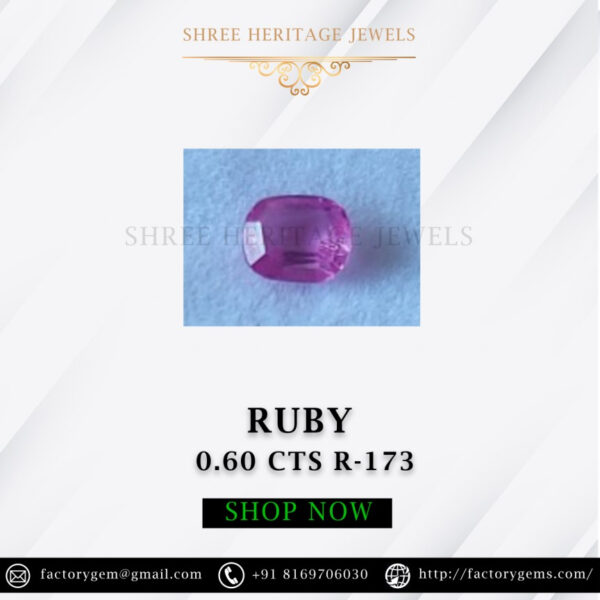 0.60 Carat Natural Old Burma Ruby