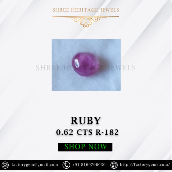 0.62 Carat Natural Old Burma Ruby