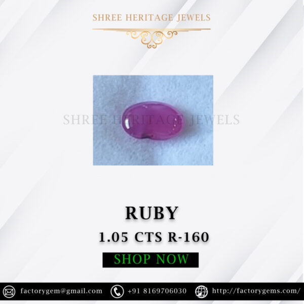 1.05 Carat Natural Ruby Stone