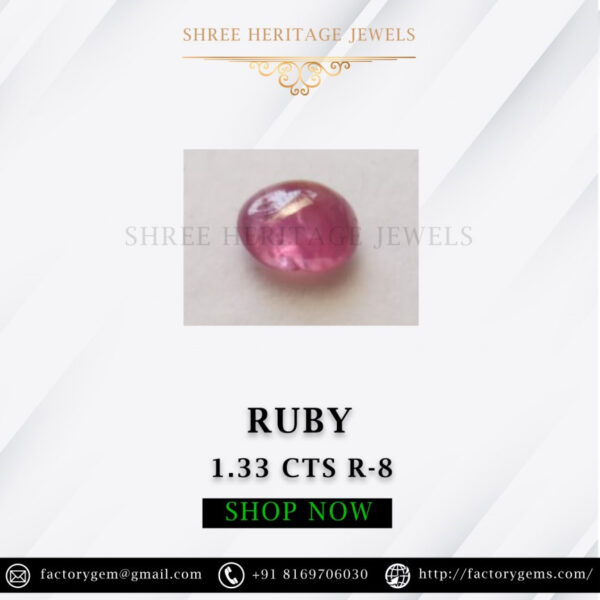 1.33 Carat Natural Ruby Stone