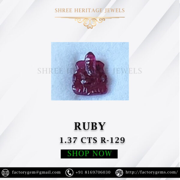1.37 Carat Natural Ruby Stone