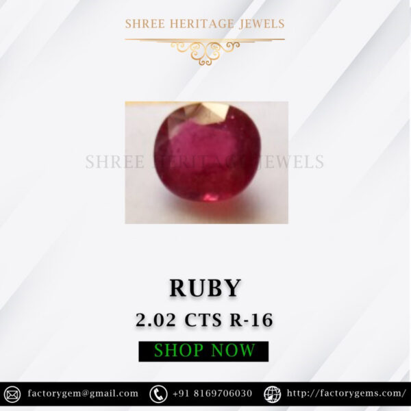 2.02 Carat Natural Ruby Stone