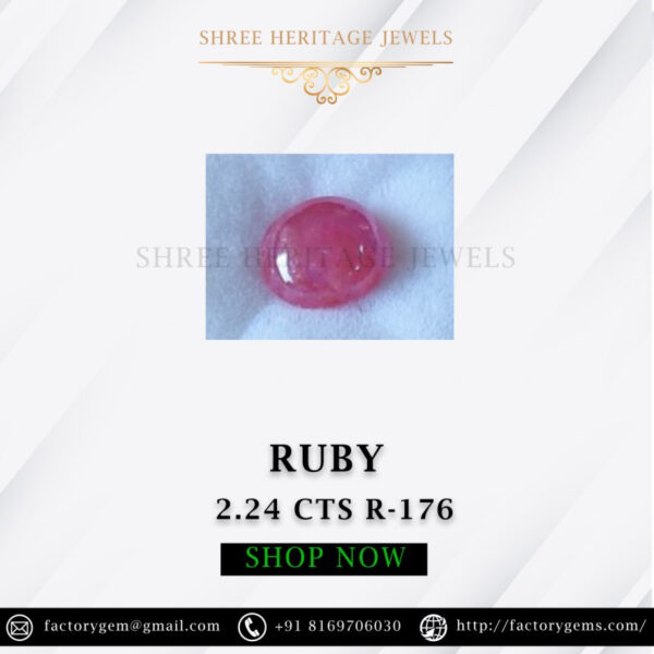 2.24 Carat Natural Old Burma Ruby