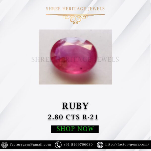 2.80 Carat Natural Ruby Stone