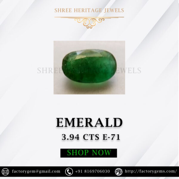 3.94 Carat Natural Emerald Stone