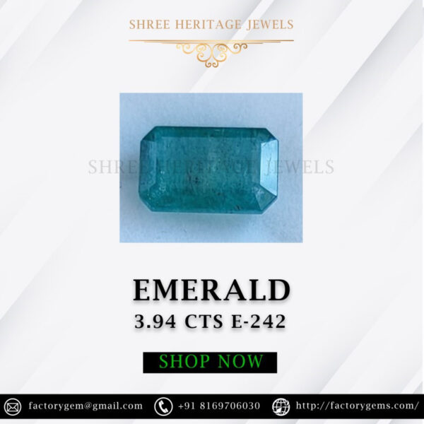 3.94 Carat Natural Emerald Stone