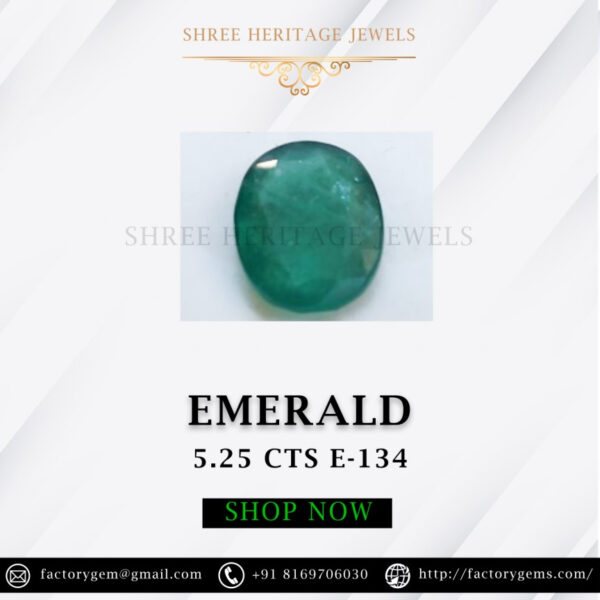 5.25 Carat Natural Emerald Stone