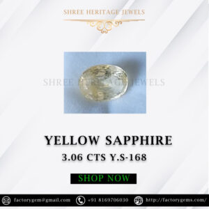 3.06 Carat Natural Yellow Sapphire Stone