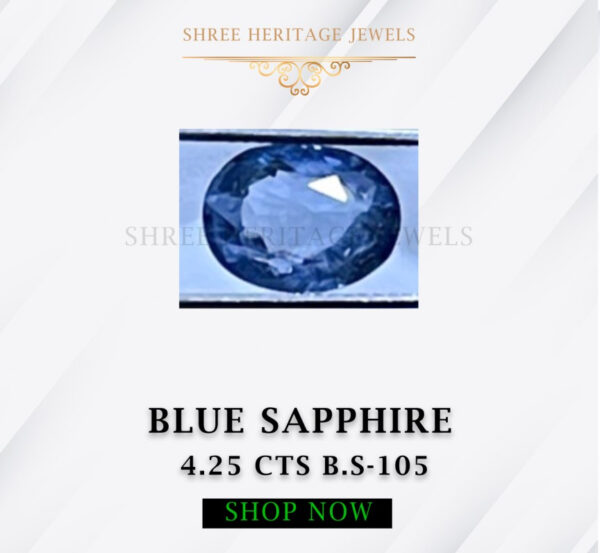 4.25 Carat Natural Blue Sapphire