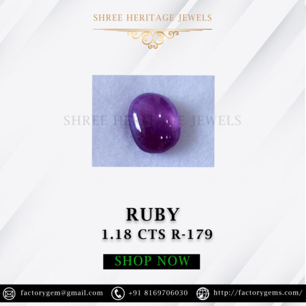 1.18 Carat Natural Ruby Stone