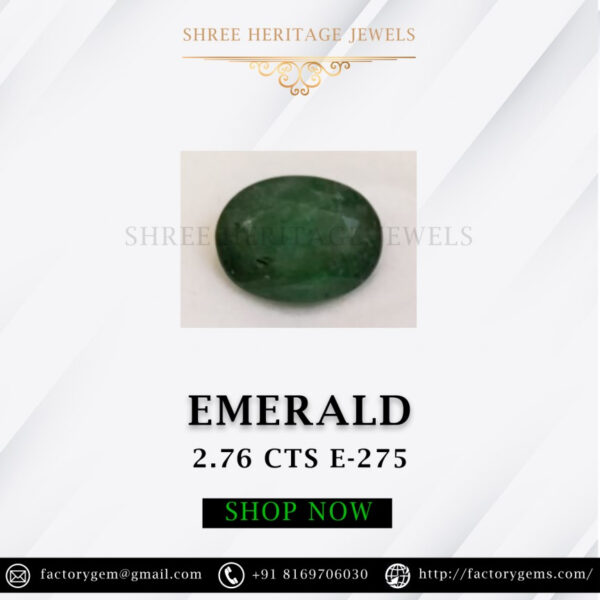 2.76 Carat Natural Emerald Stone