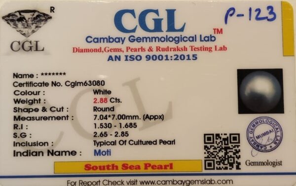 2.88 Carat Natural South Sea Pearl - Image 2