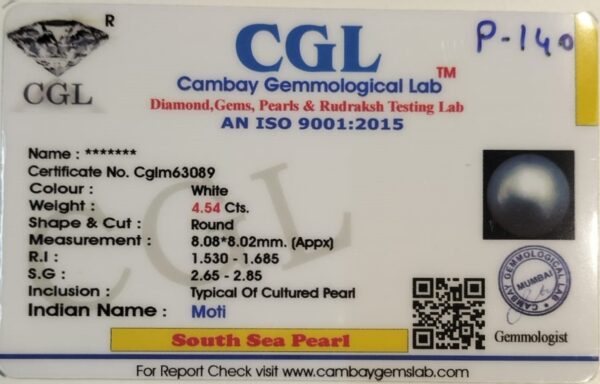 4.54 Carat Natural South Sea Pearl - Image 2