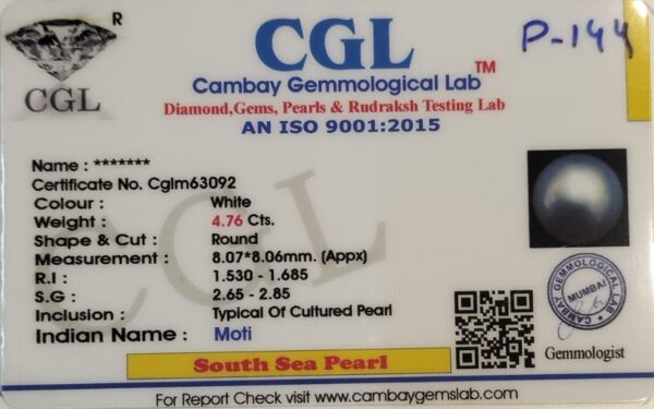 4.76 Carat Natural South Sea Pearl - Image 2