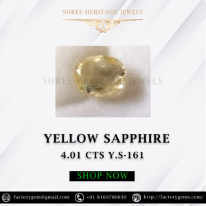 4.01 Carat Natural Yellow Sapphire Stone