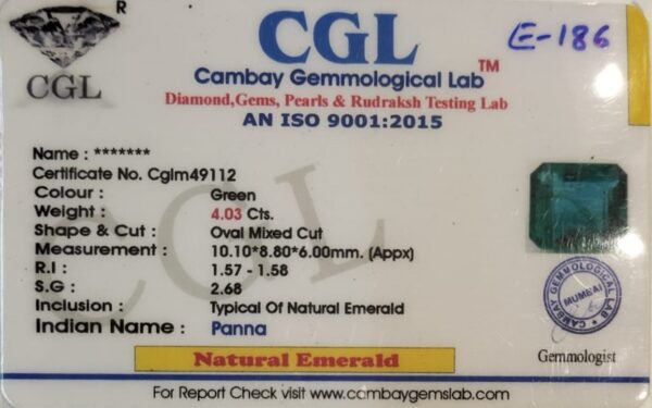 4.03 Carat Natural Emerald Stone - Image 2