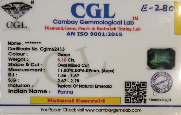 5.10 Carat Natural Emerald Stone - Image 2