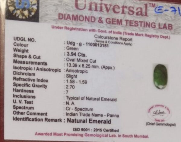 3.94 Carat Natural Emerald Stone - Image 2