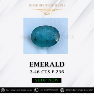 3.46 Carat Natural Emerald Stone