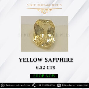 6.52 Carat Natural Yellow Sapphire