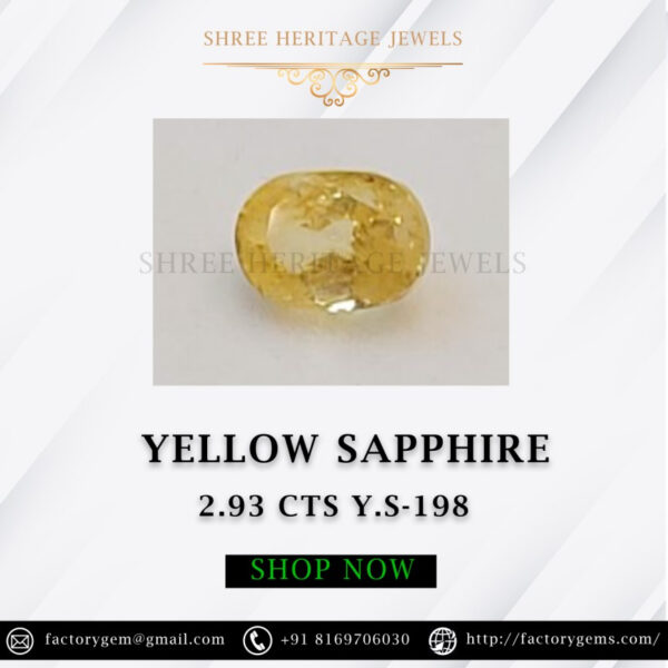 2.93 Carat Natural Yellow Sapphire