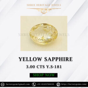 3.00 Carat Natural Yellow Sapphire