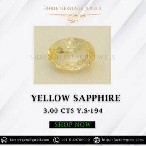 3.00 Carat Natural Yellow Sapphire
