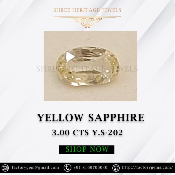 3.00 Carat Natural Yellow Sapphire